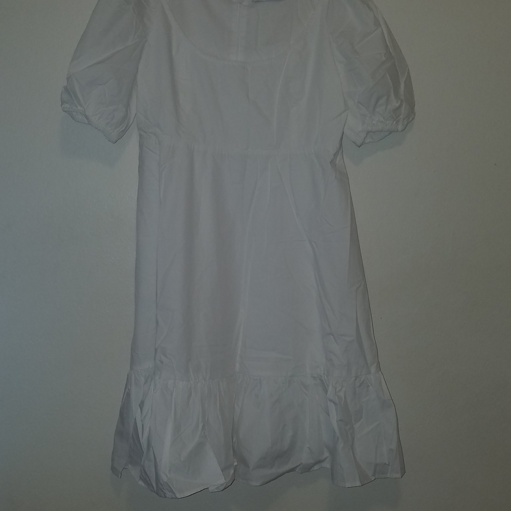 JustFab Classic White Baby Doll Mini Dress